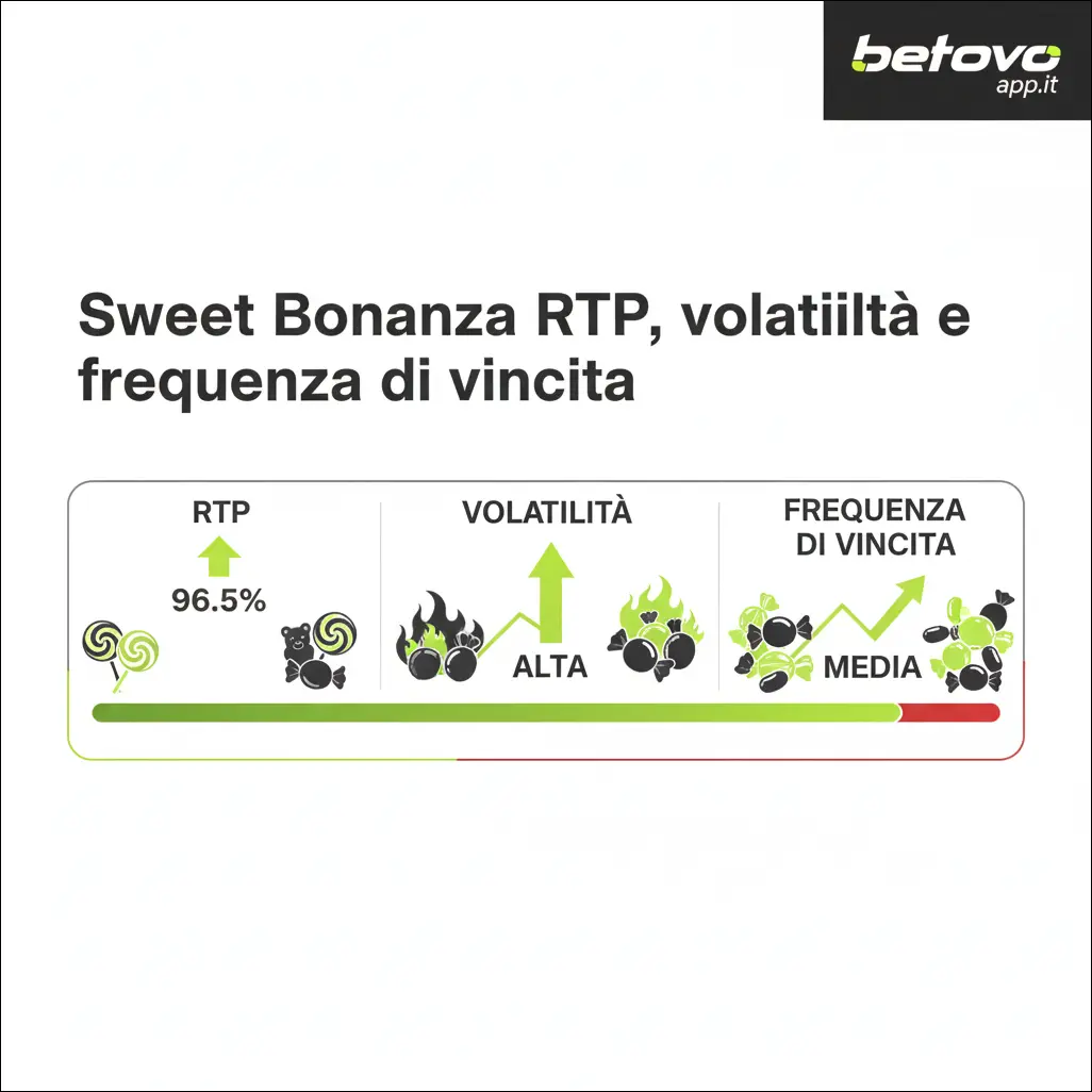 Sweet Bonanza RTP, volatilità e frequenza di vincita